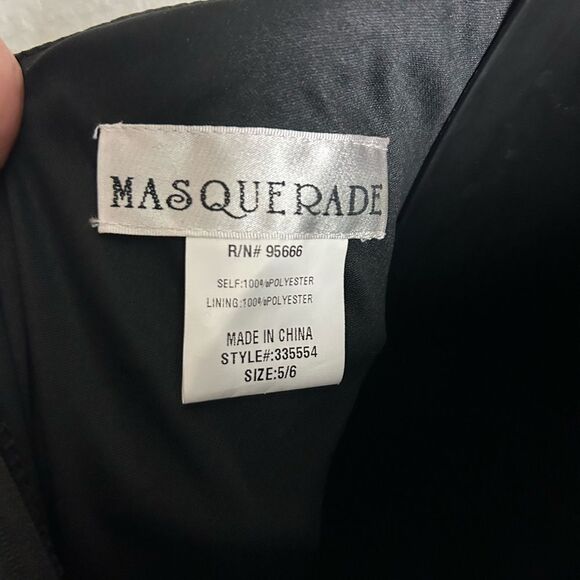 Vintage Masquerade Black Dress with sequence silver and Gold Size 5/6 - Picture 6 of 7